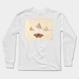 Orange Tip, Painted Lady, Southern Small White, and Small Tortoiseshell Butterflies Long Sleeve T-Shirt